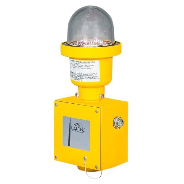 FAA L-810 Single Obstruction Light with Photocontrol AC, Point Lighting, Mfr#: POL-21006-1F-R-34B-S2.3-P